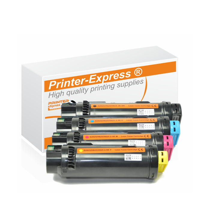 Toner 4er Set alternativ zu Dell S2825, H625, H820, H825 für Dell Drucker