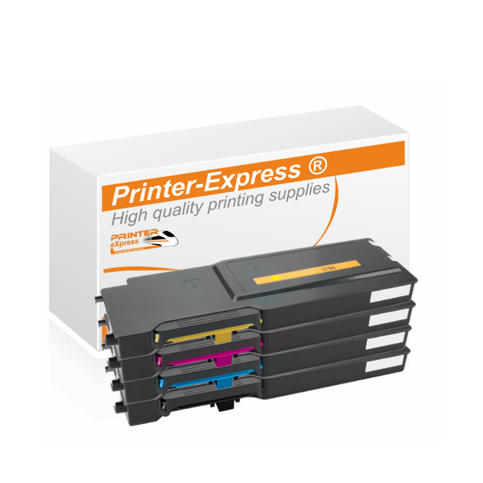 4er Set alternativ zu Dell C3760, C3765 Toner