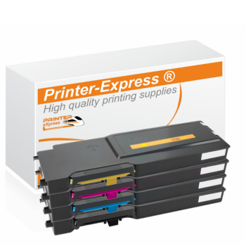 4er Set alternativ zu Dell C3760, C3765 Toner