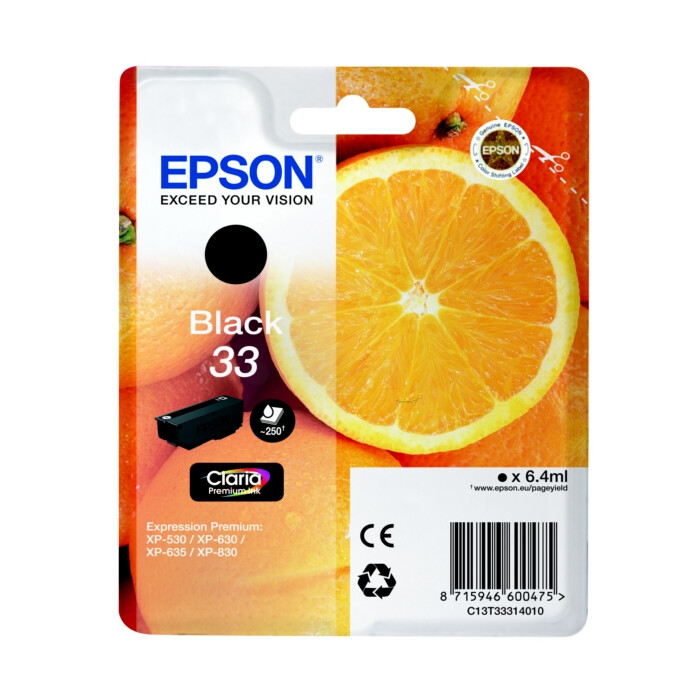 Epson T3331, 33 Druckerpatrone black