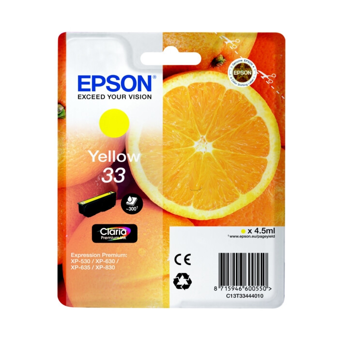 Epson T3344, 33 Druckerpatrone gelb