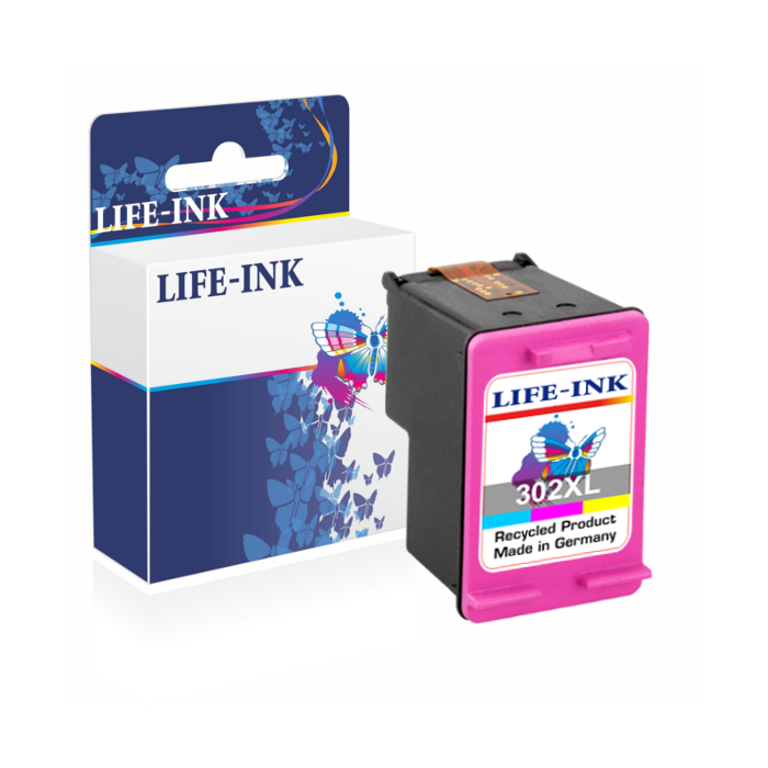 Life-Ink Druckerpatrone ersetzt F6U67AE, 302 XL für HP Drucker color