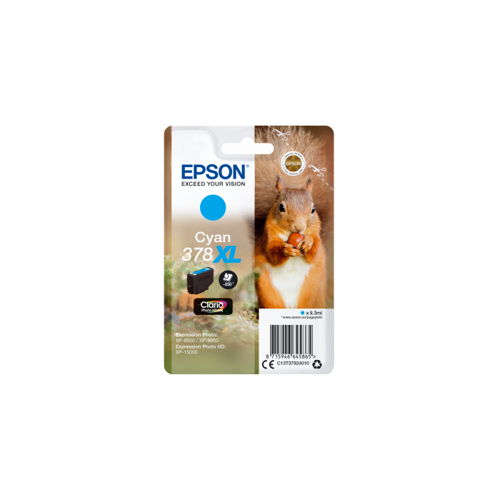 Epson T3792, 378XL Tintenpatrone cyan