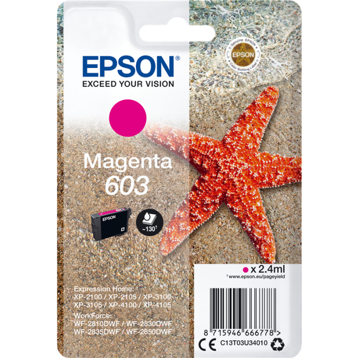 Epson 603, C13T03U34010 Druckerpatrone magenta