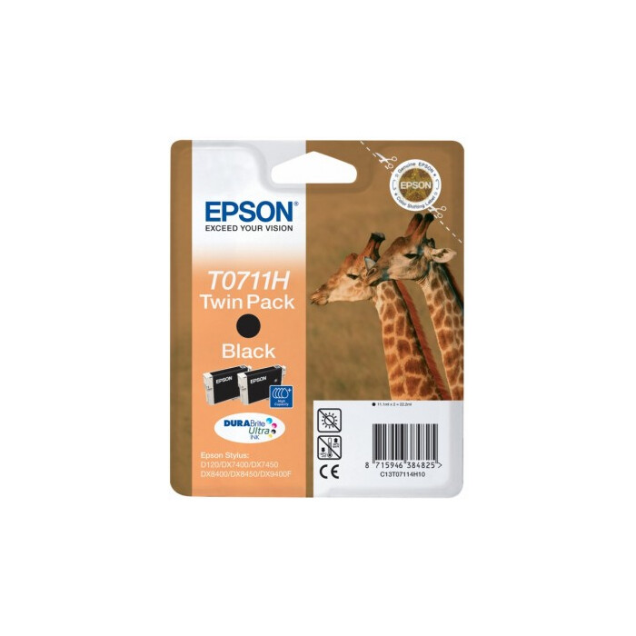 Epson T0711H Druckerpatrone black 22.2 ml