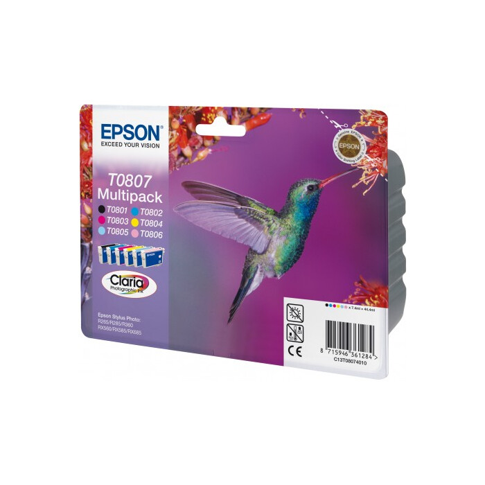 Epson T0807 Multipack 6er Set alle Farben