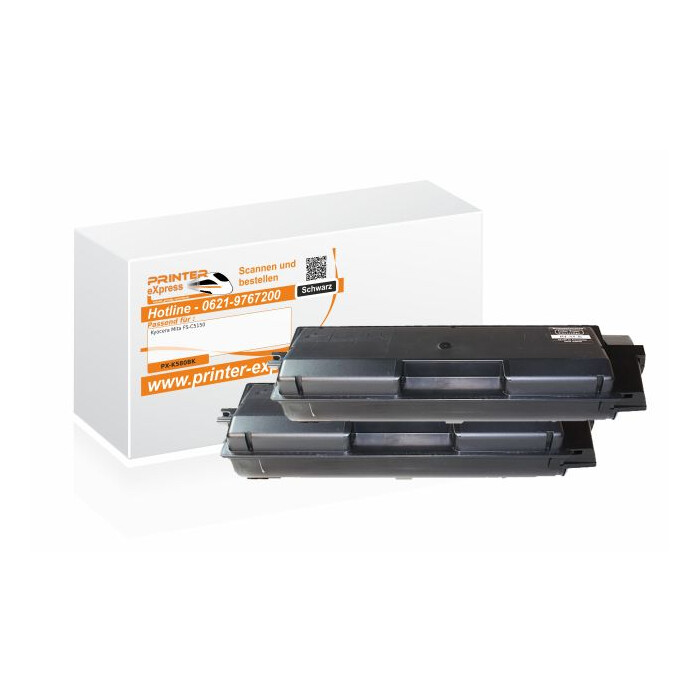 Toner 2er Set alternativ zu Kyocera TK-580BK für Kyocera Mita Drucker Schwarz