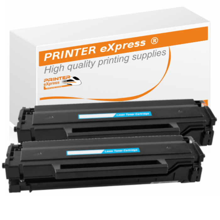 Toner 2er Set alternativ zu Samsung D101S, MLT-D101S/ELS für Samsung Drucker Schwarz