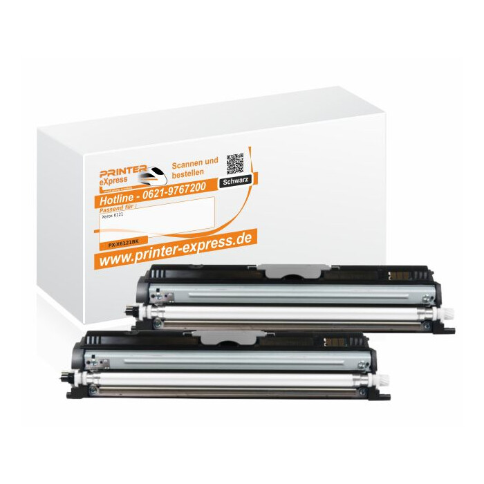 Toner 2er Set alternativ zu Xerox 106R01469 XL für Xerox 6121 Drucker schwarz