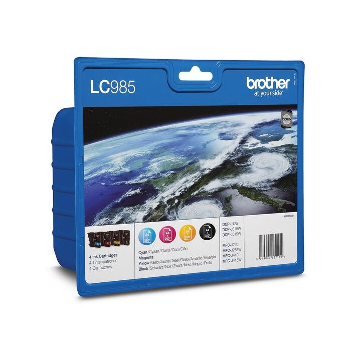 Brother Value Pack  LC985, LC-985  4 Tintenpatronen